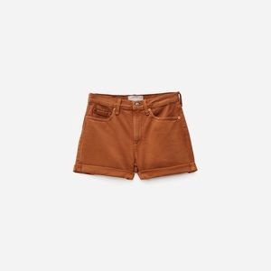 EVERLANE tan/brown, cuffed denim shorts size 27